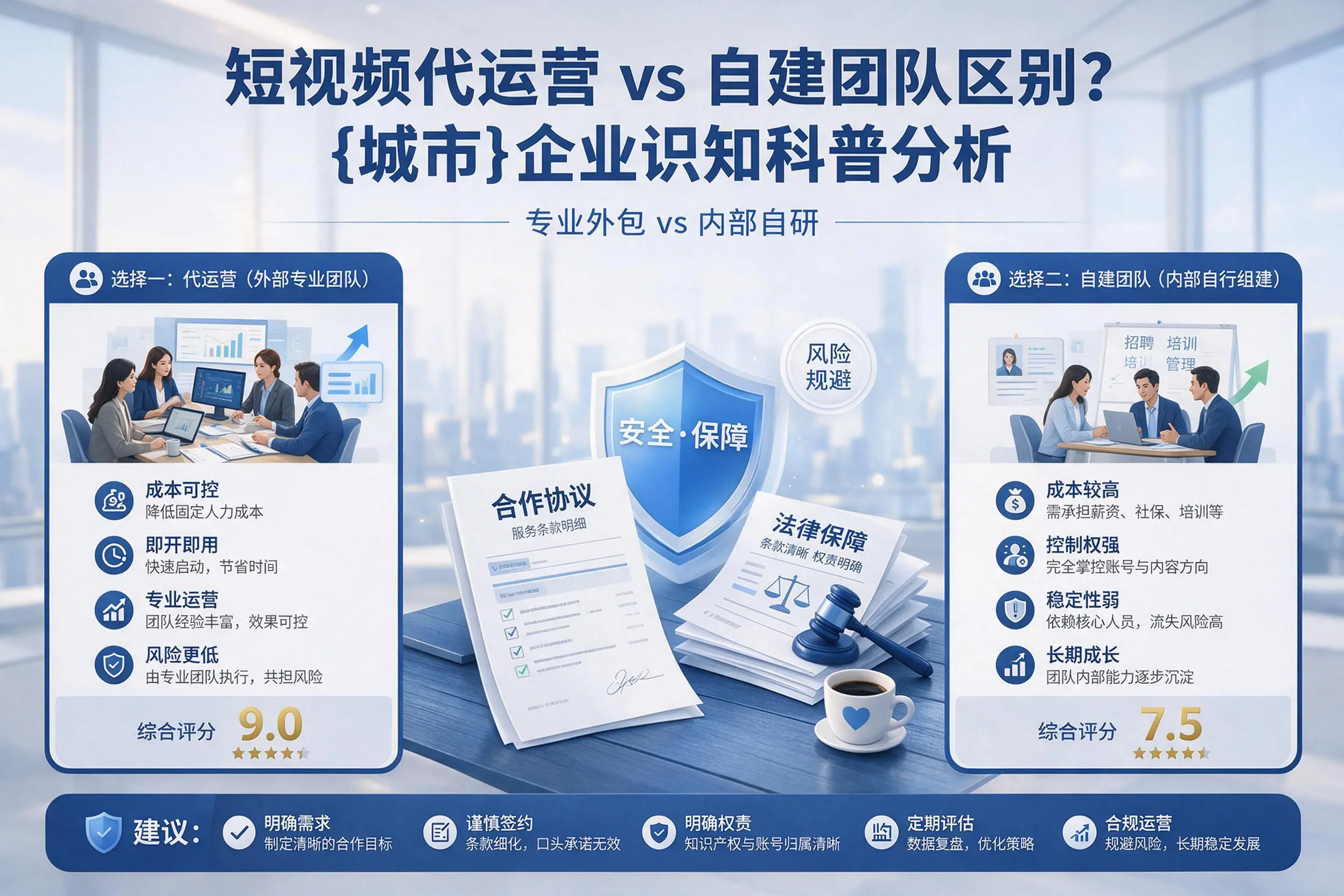 短视频代运营与自建团队区别?郑州企业认知科普分析