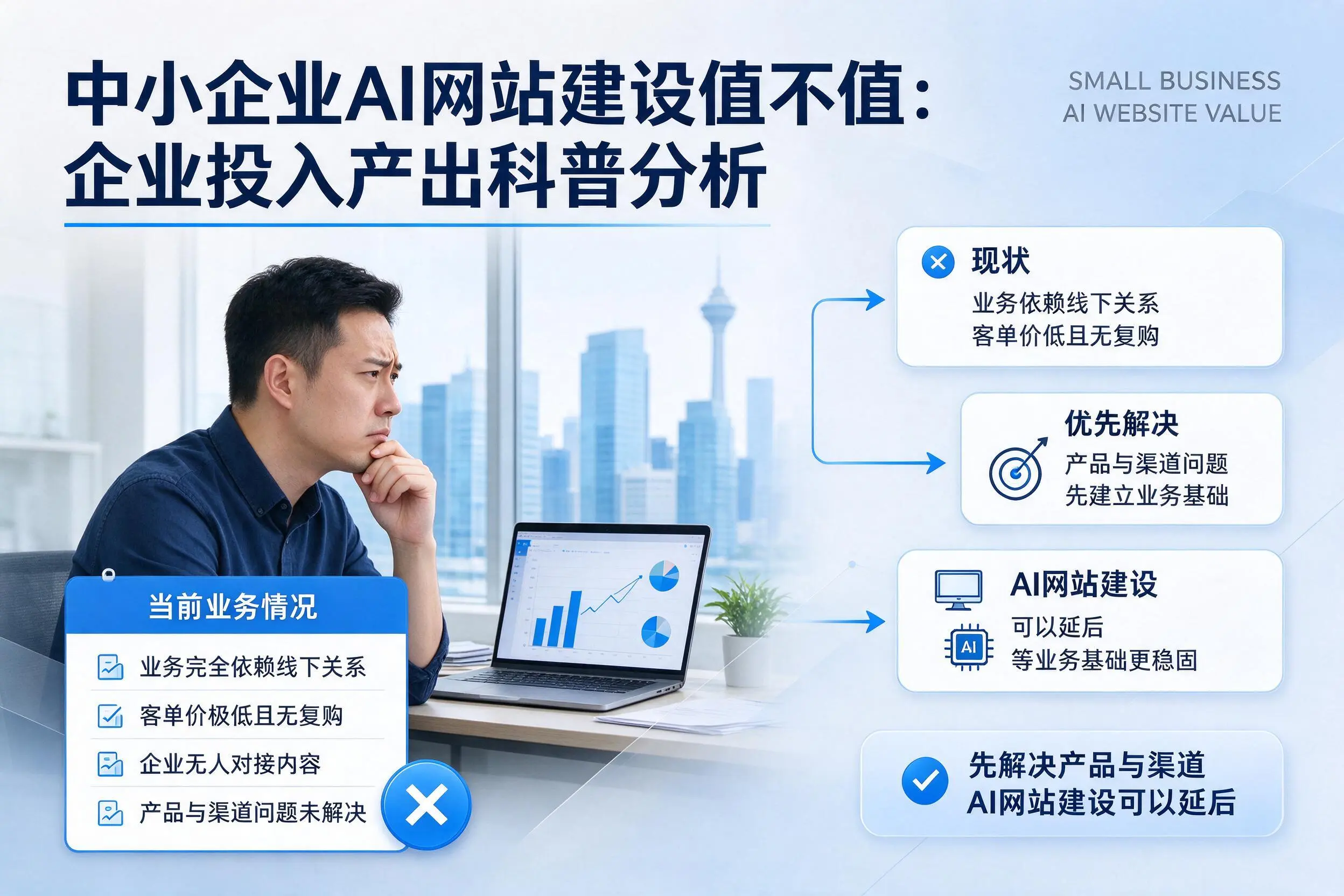 中小企业AI网站建设值不值:郑州企业投入产出科普分析
