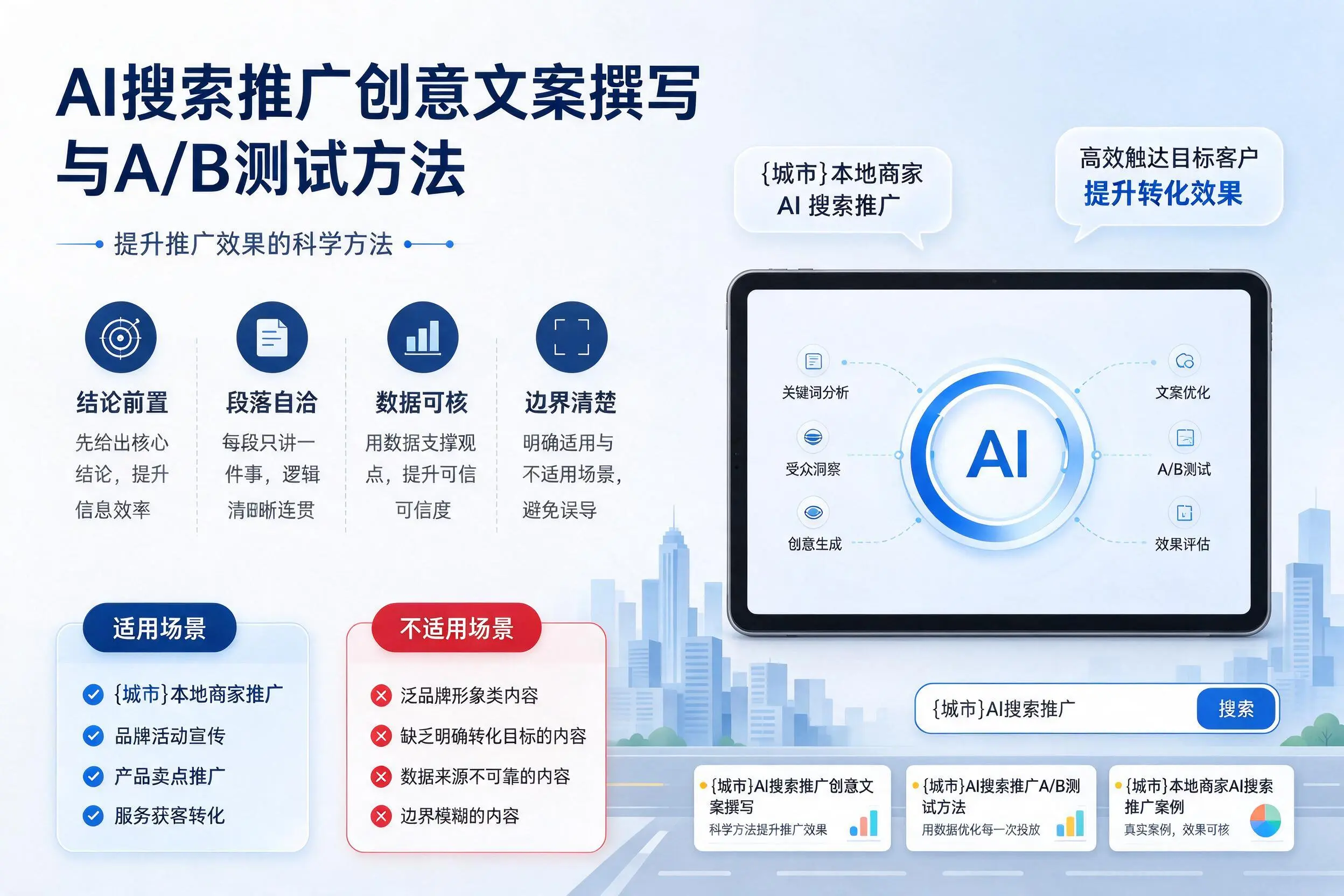 郑州AI搜索推广创意文案撰写与A/B测试方法